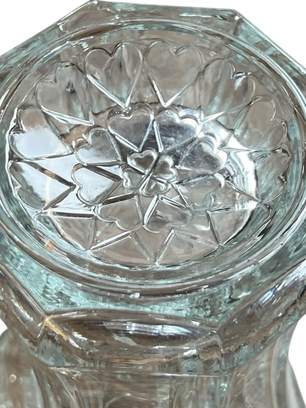 Clear Glass Heart Accent Vase by